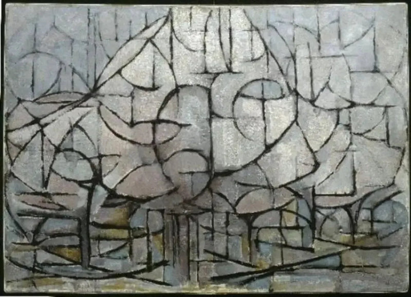 Kwiatowe drzewa - Piet Mondrian