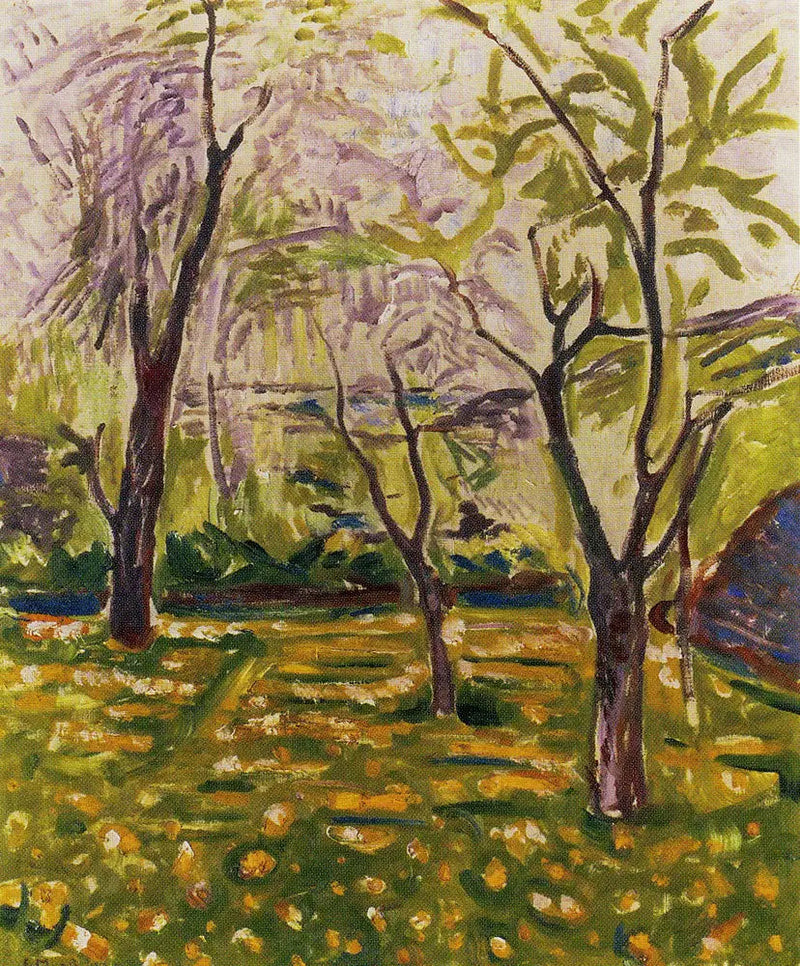 Drzewa i Rannikule - Edvard Munch