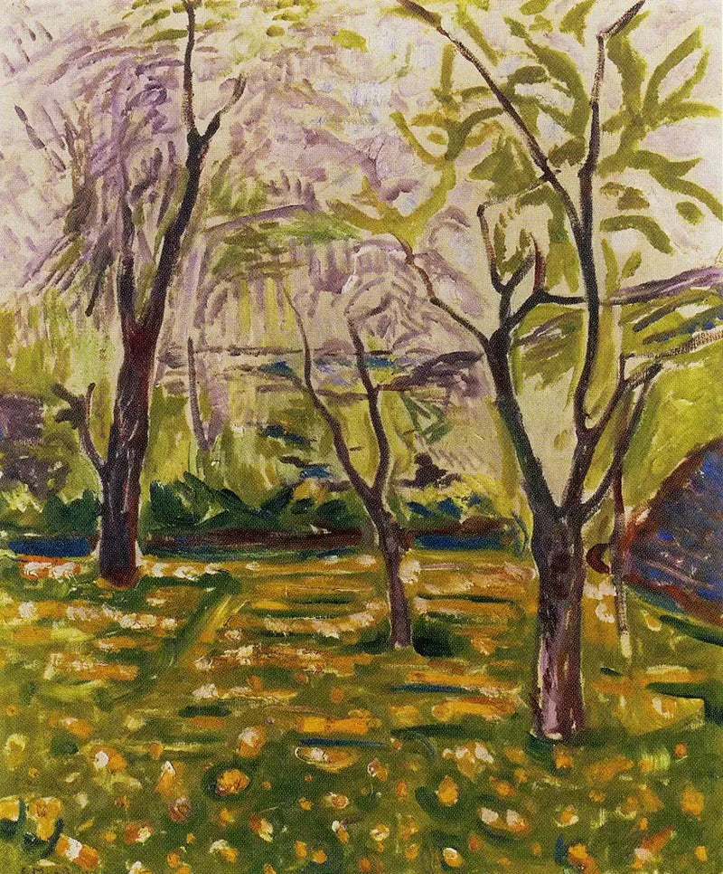 Drzewa i Rannikule - Edvard Munch