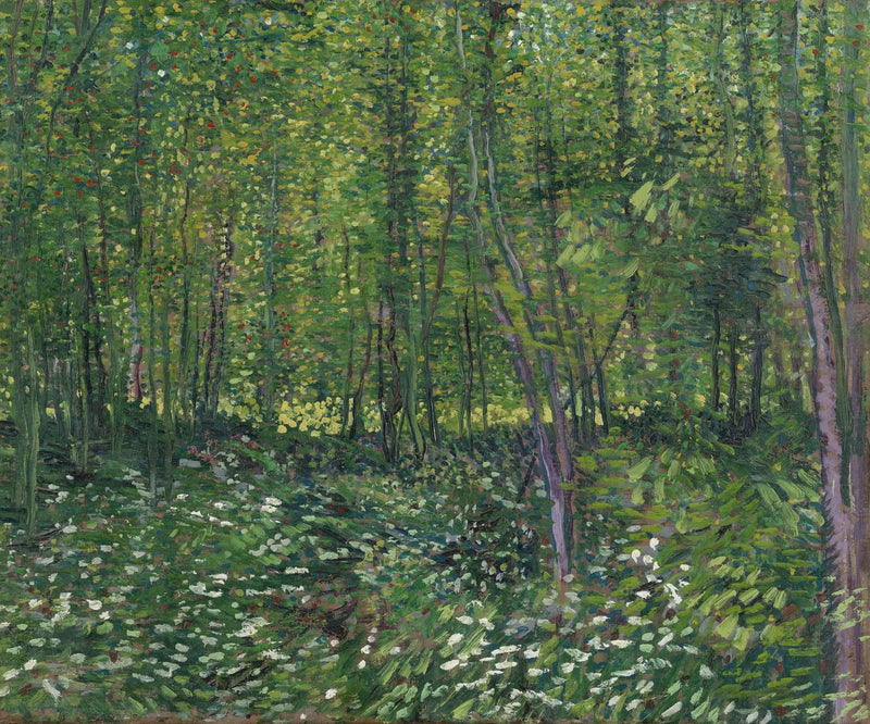 Drzewa i podszyt - Vincent van Gogh