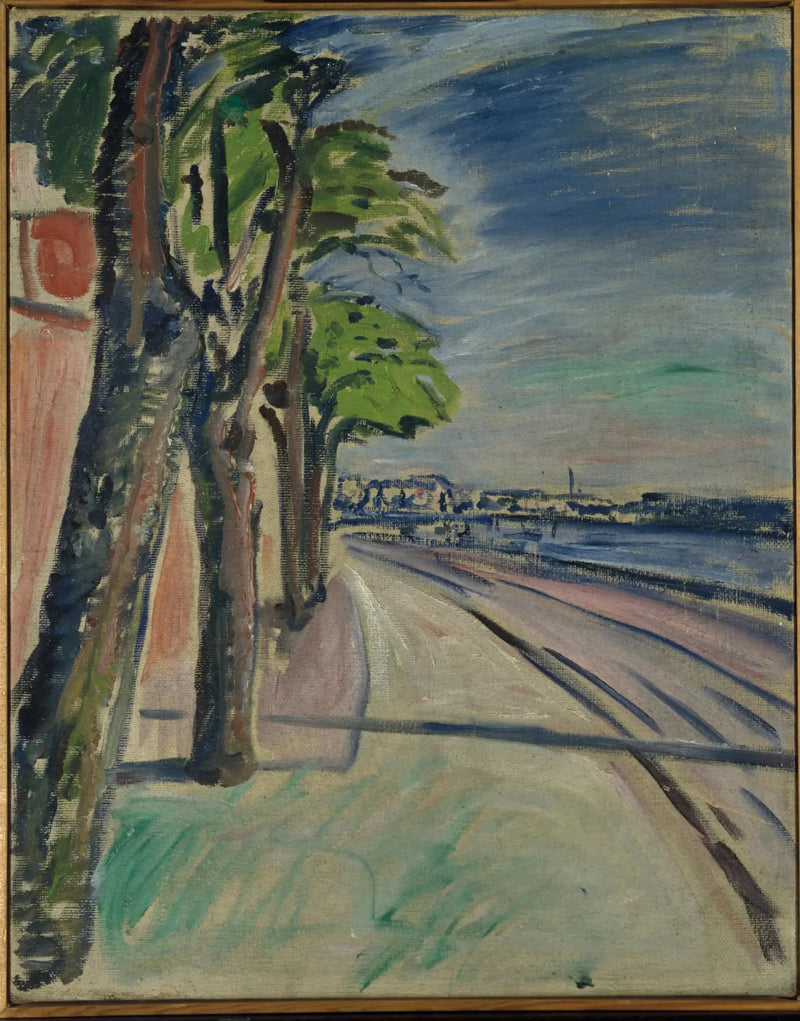 Drzewa przy kanale - Edvard Munch