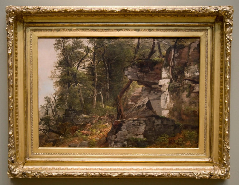 Drzewa na skalistym wzgórzu - Asher Brown Durand