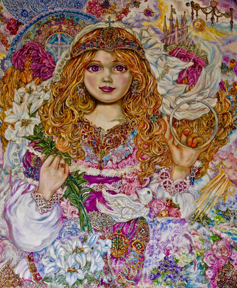 Archanioł Gabriel trzymający kwiat lilii - Yumi Sugai