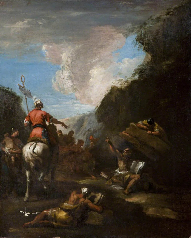 Archimedes i Hieron na siedzibie Syrakuz - Sebastiano Ricci