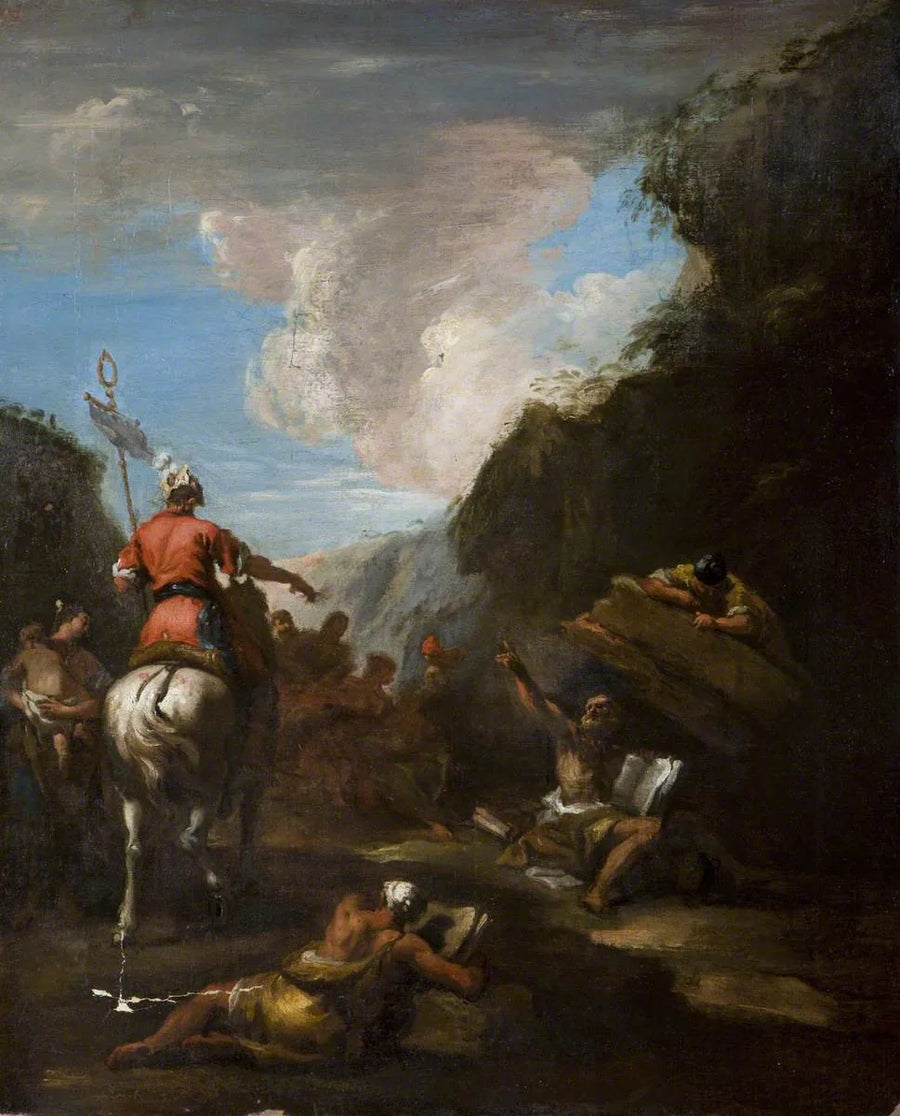 Archimedes i Hieron na siedzibie Syrakuz - Sebastiano Ricci