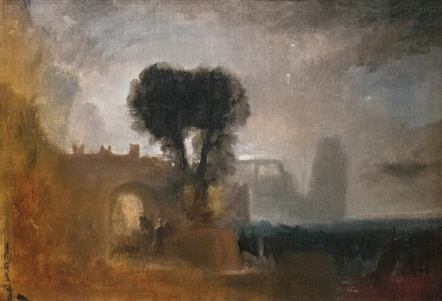 Łuk z drzewami nad morzem; Szkic do 'Rozstania Hero i Leandra' - J. M. W. Turner