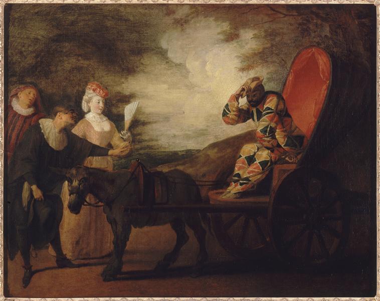 Arlekin cesarz na księżycu - Antoine Watteau