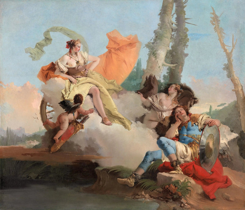 Armida spotyka śpiącego Rinaldo - Giovanni Battista Tiepolo
