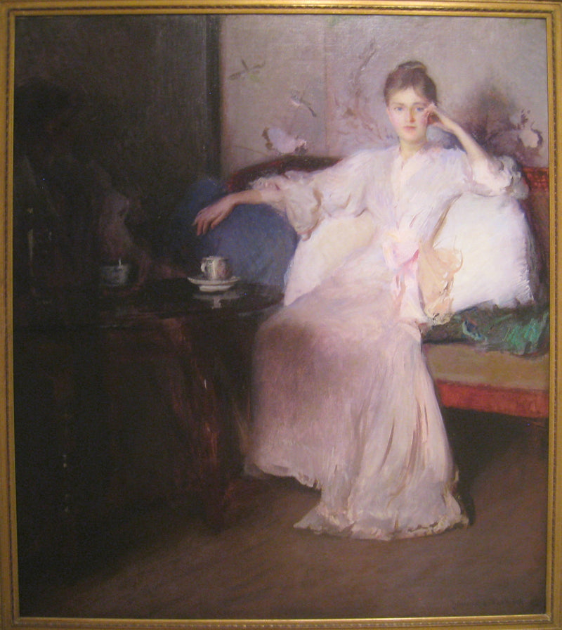 Kompozycja w różu i szarości (Popołudniowa herbata) - Edmund Charles Tarbell