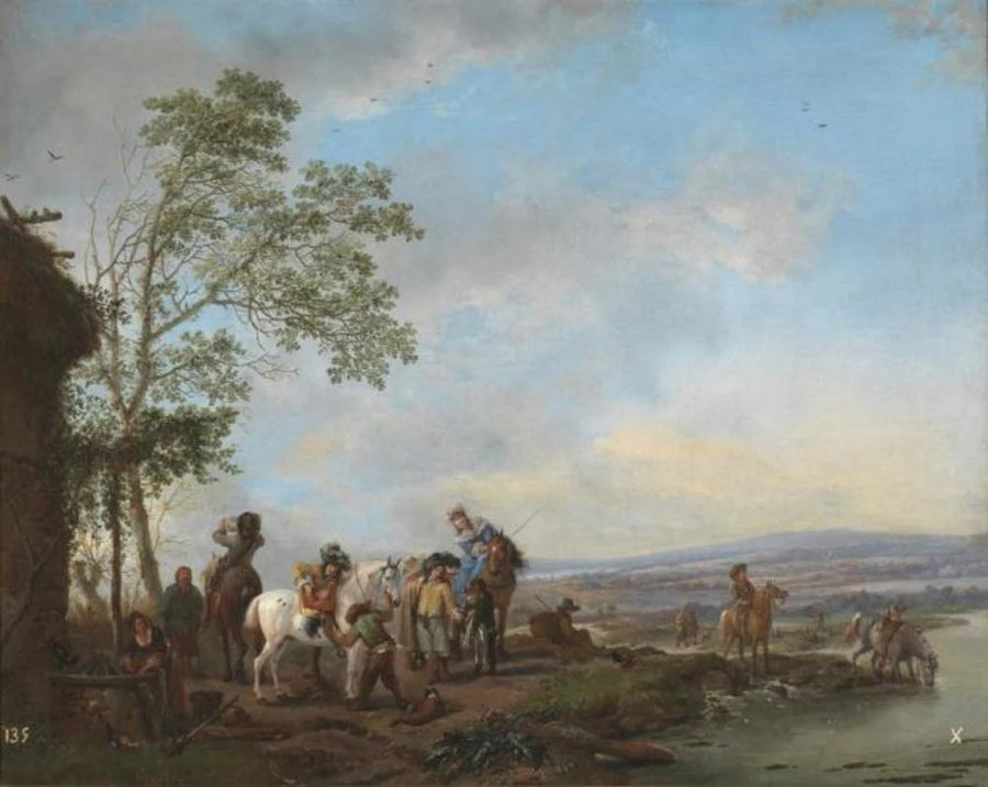 Un arrêt dans une auberge - Philips Wouwerman