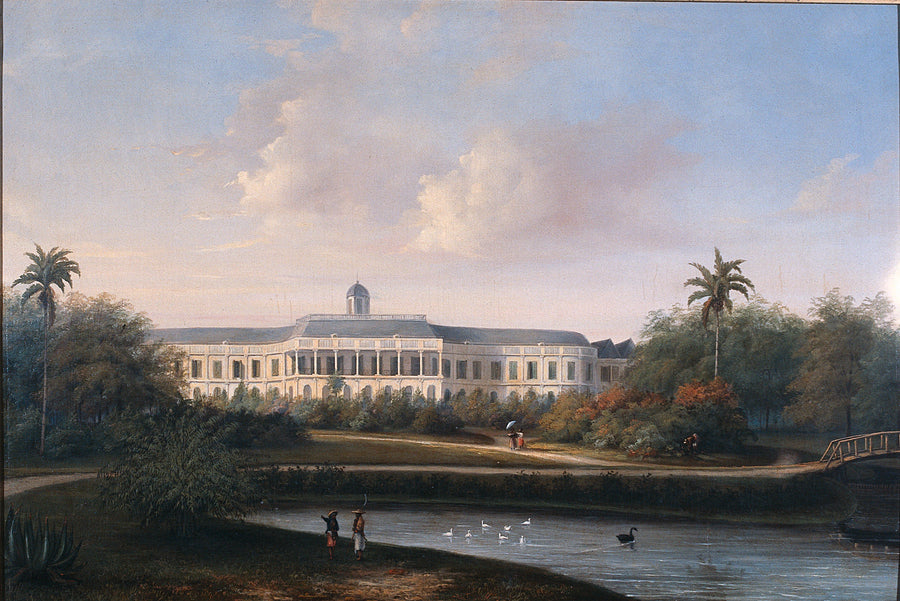 L'arrière du palais de Buitenzorg avant le tremblement de terre du 10 octobre 1834 - Willem (II) Troost