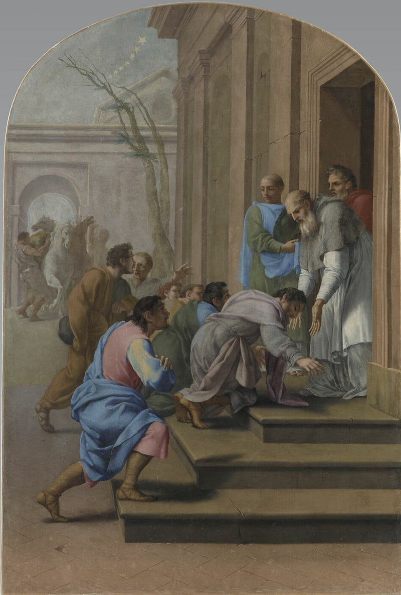 Przybycie świętego Brunona do Grenoble, u świętego Hugues - Eustache Le Sueur