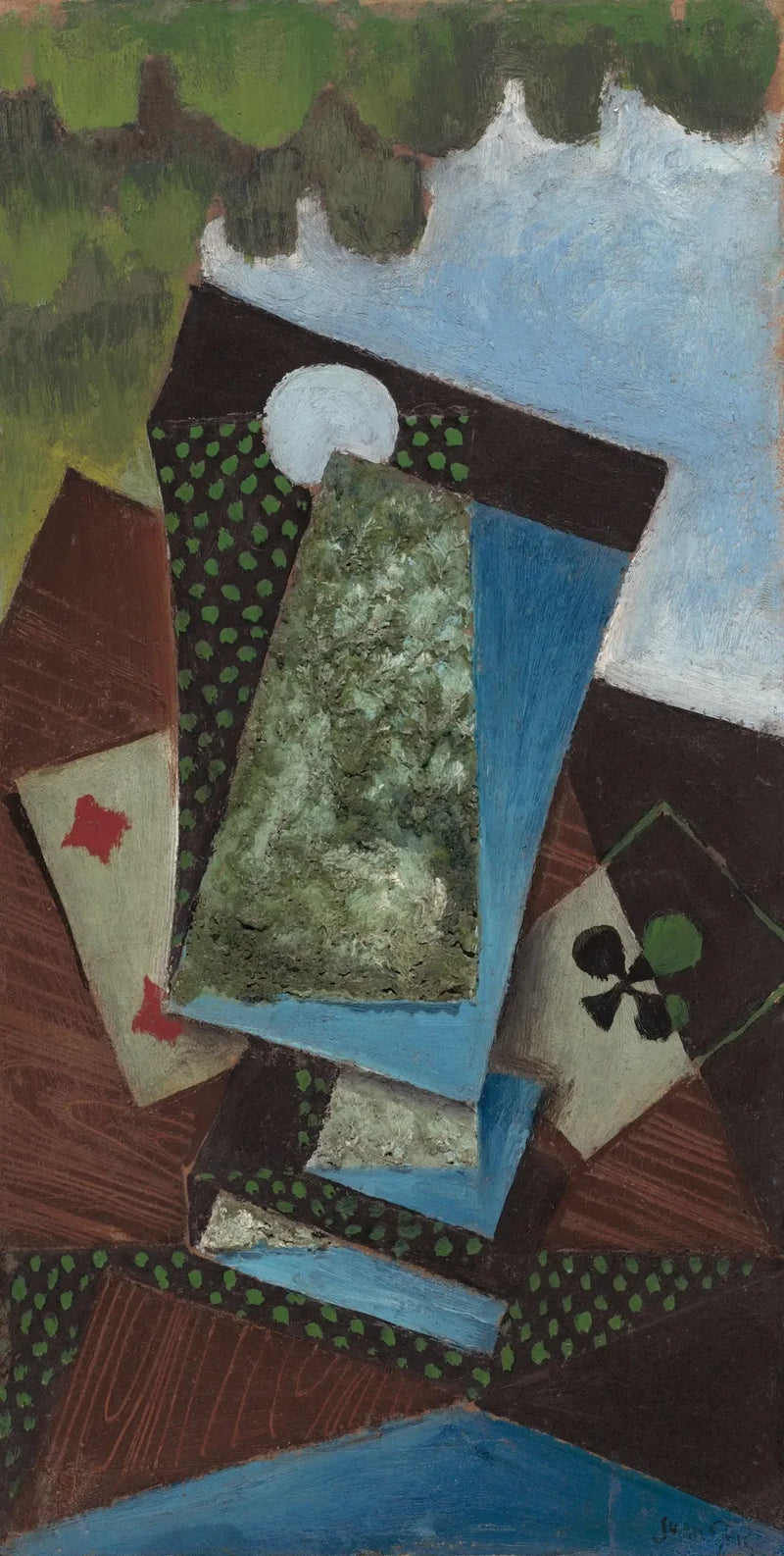 As z treflami i cztery karo - Juan Gris