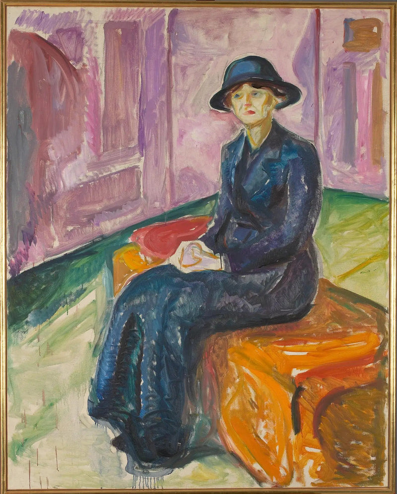 Siedząc na walizce - Edvard Munch