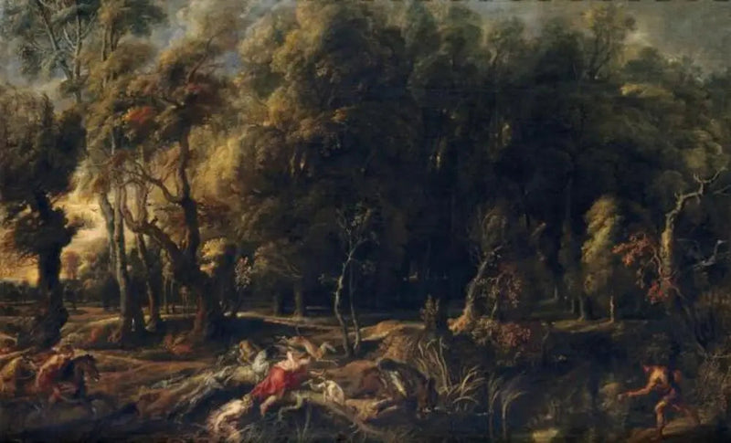 Atalanta i Meleager polujący na dzika z Calydonu - Peter Paul Rubens