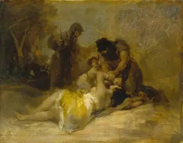 Atak na kobietę - Francisco de Goya