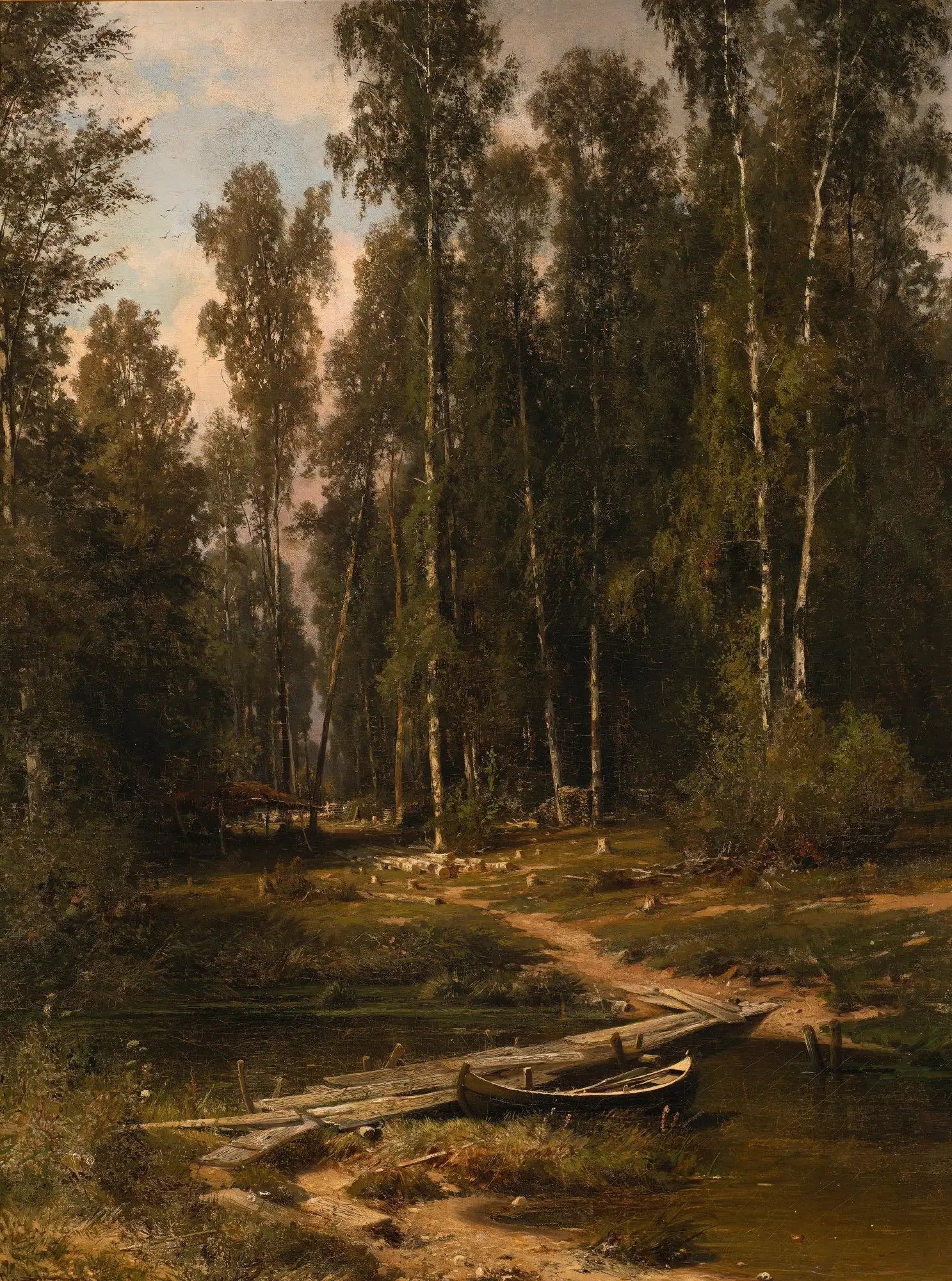 Au bord d’une bouleauraie (Pont vers un site d’exploitation forestière) - Ivan Chichkine - Alpha Reproduction