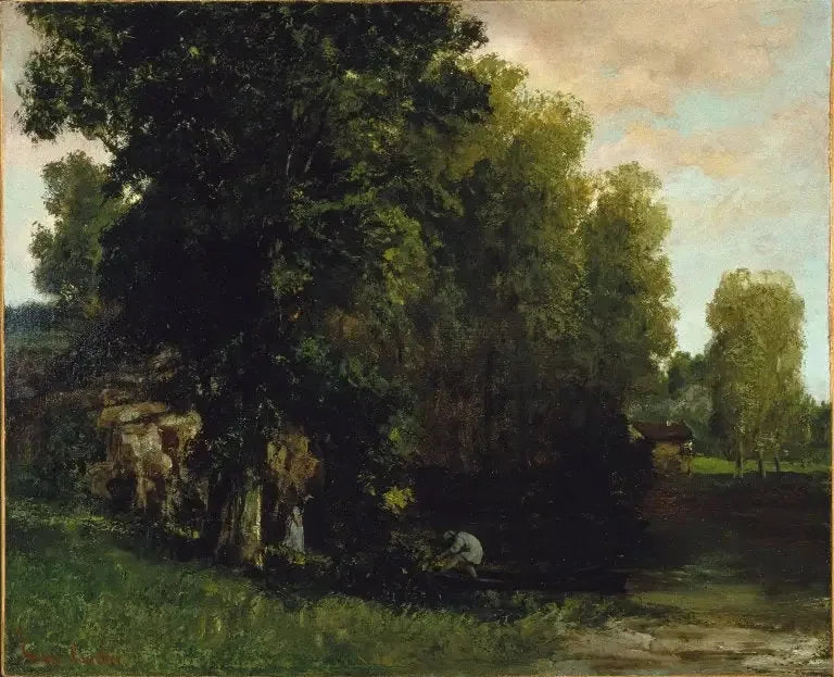 Nad brzegiem stawu - Gustave Courbet