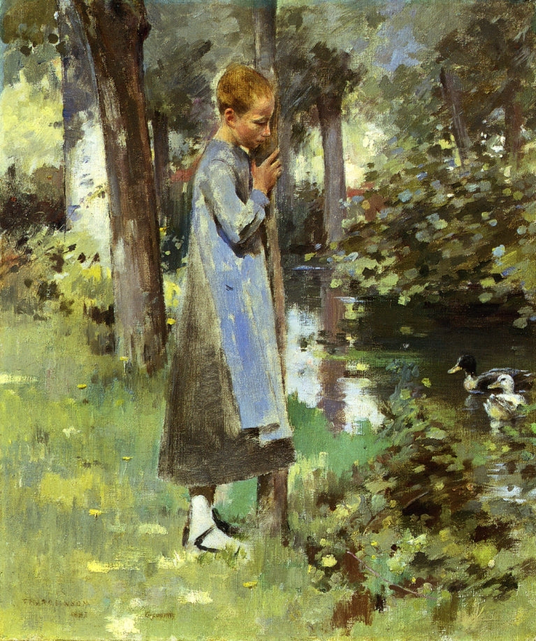 Nad brzegiem rzeki - Theodore Robinson