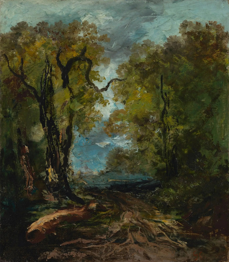 Nad brzegiem jeziora - Gustave Courbet
