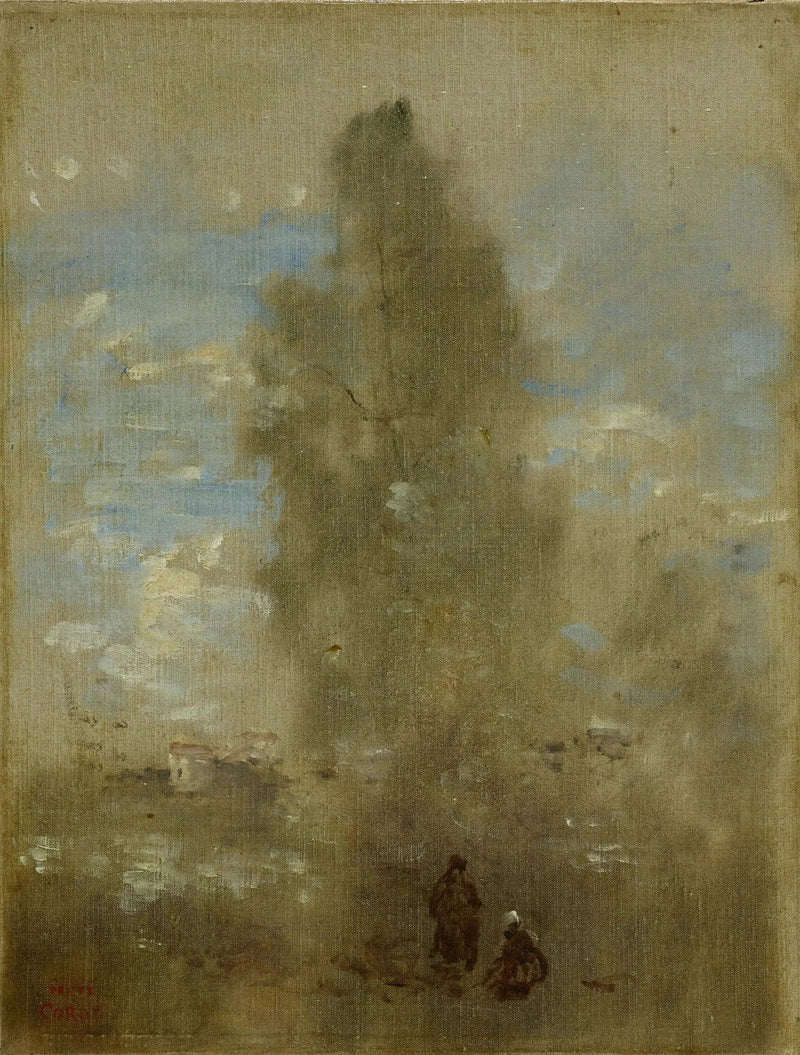 Nad brzegiem jeziora - Jean-Baptiste Camille Corot
