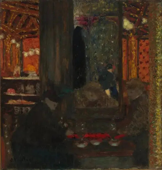 W kawiarni - Édouard Vuillard