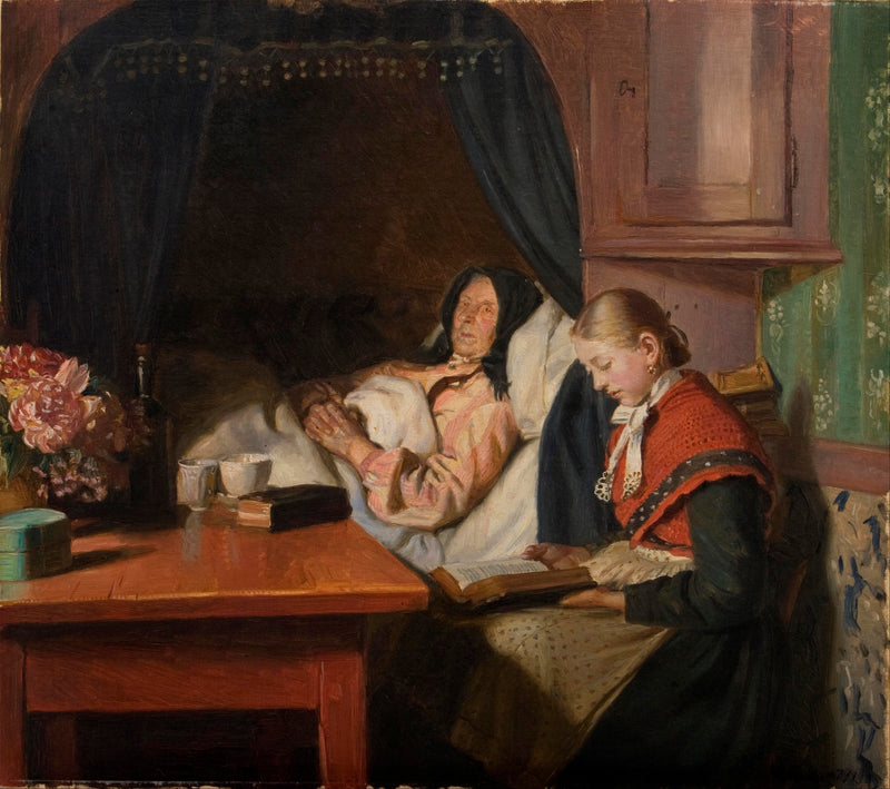 Przy łóżku chorego - Michael Peter Ancher