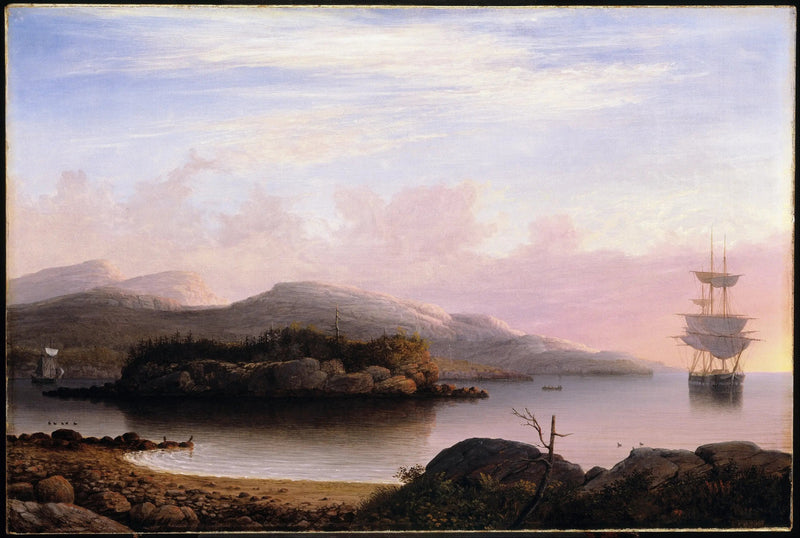 Na otwartym morzu u wyspy Monts Déserts - Fitz Henry Lane