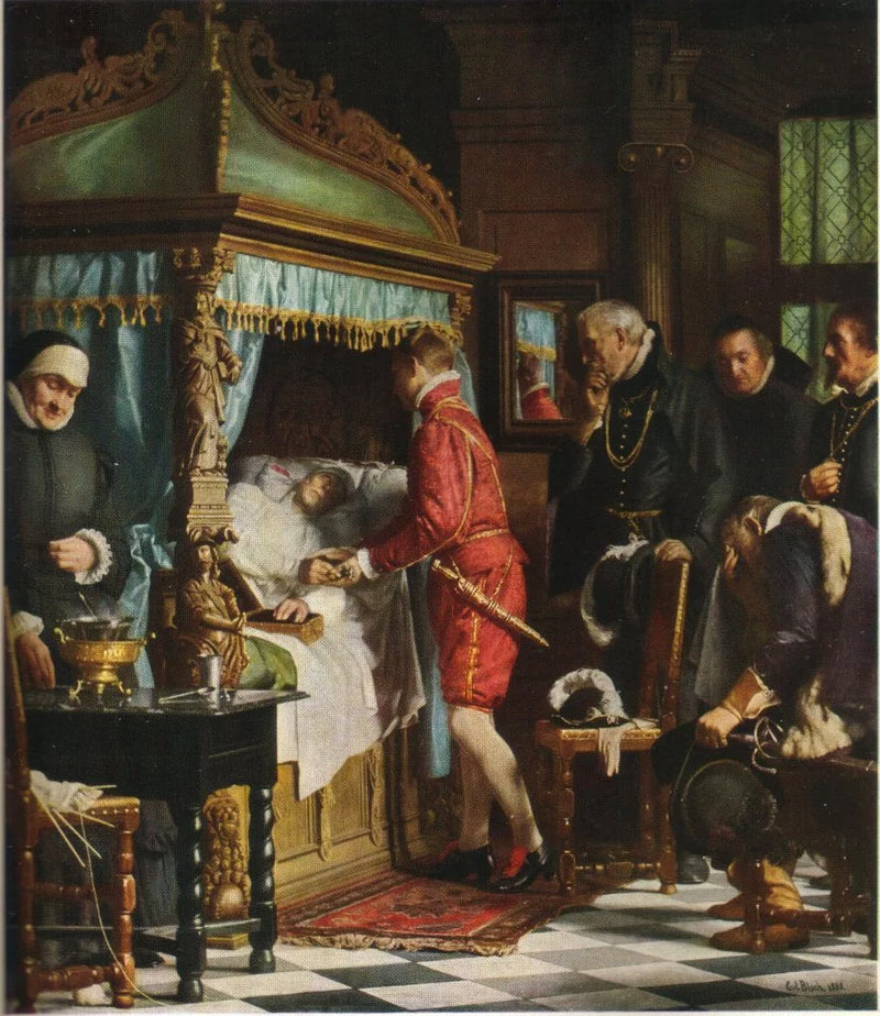 Łóżko śmierci Niels Kaas. - Carl Heinrich Bloch