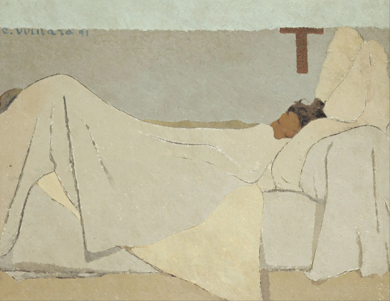 W łóżku - Édouard Vuillard