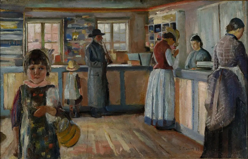 W sklepie w Vrengen - Edvard Munch