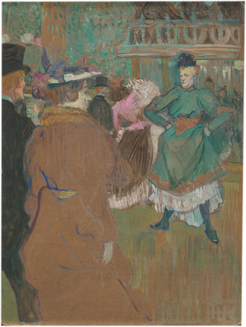 W Moulin Rouge: Wyjazd kwadrillu - Henri de Toulouse-Lautrec