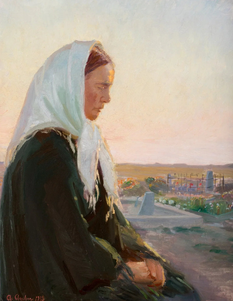 U podnóża grobu. - Anna Ancher
