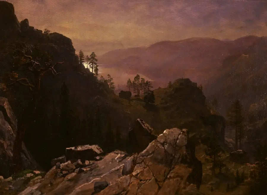 Świt nad jeziorem Donner - Albert Bierstadt
