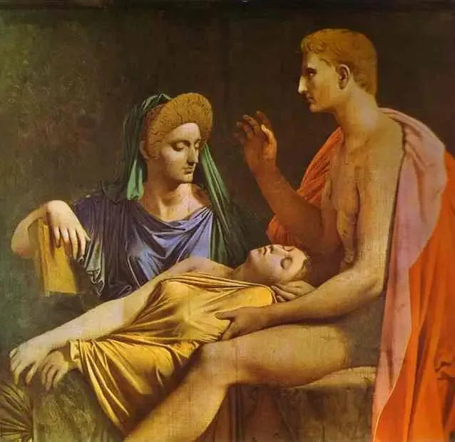 Auguste słuchający lektury Eneidy - Jean-Auguste-Dominique Ingres