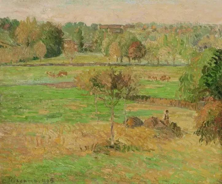 Automne à Éragny - Camille Pissarro image 1 reproduction de peinture à l’huile