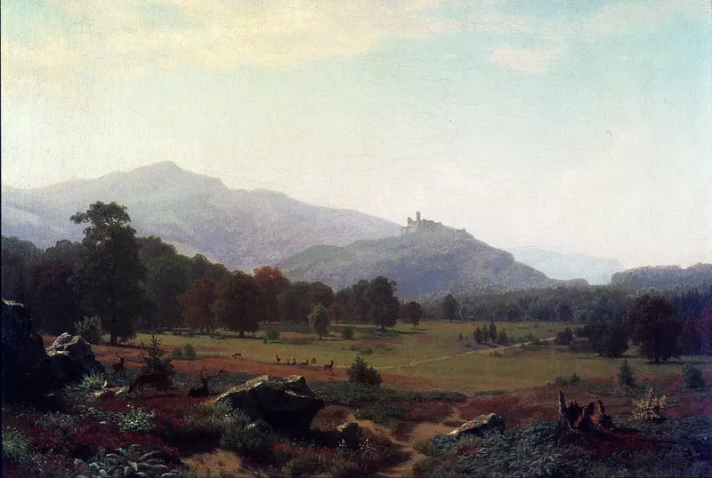 Jesień na łąkach Conway w kierunku góry Washington, New Hampshire - Albert Bierstadt