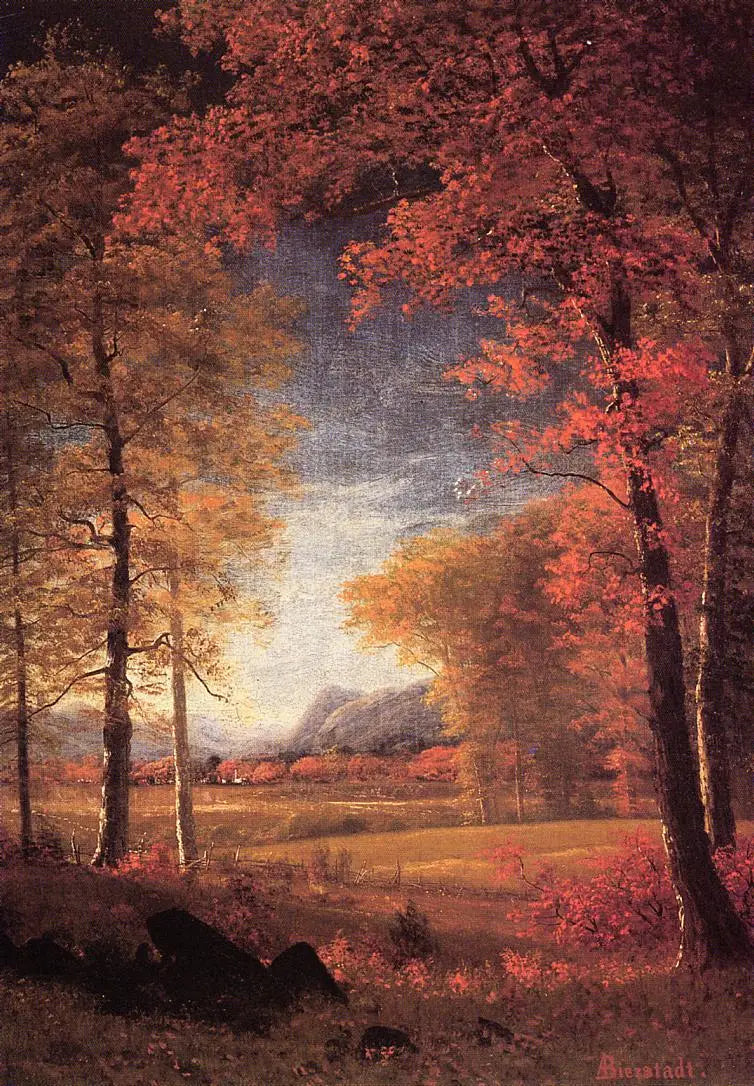 Jesień w Ameryce, hrabstwo Oneida, Nowy Jork - Albert Bierstadt