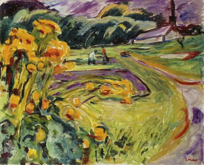 Jesień przy szklarni - Edvard Munch