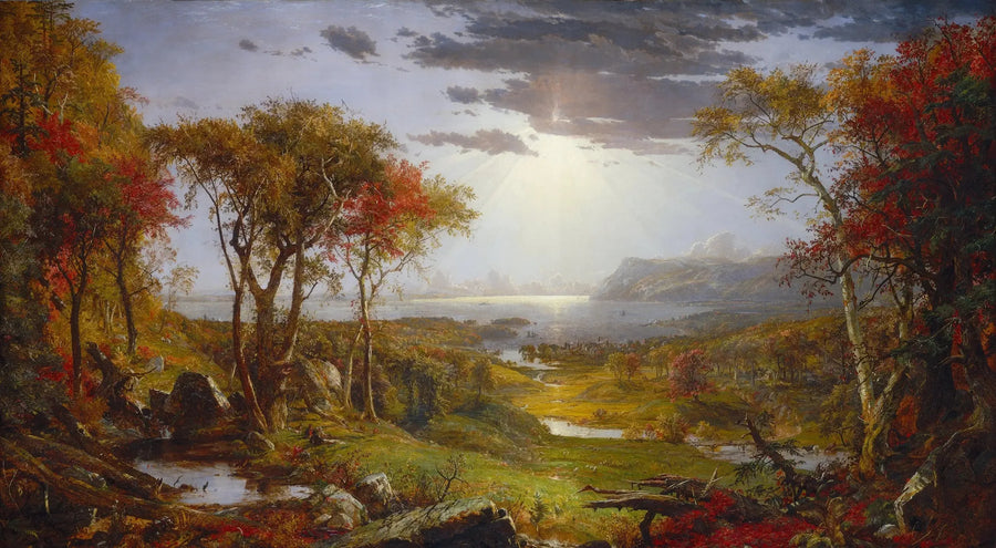 Jesień - Na rzece Hudson - Jasper Francis Cropsey