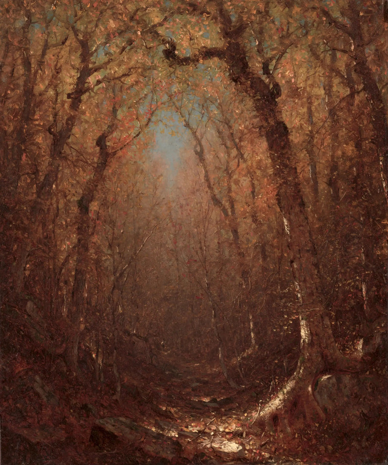 Jesień, ścieżka przez las - Sanford Robinson Gifford