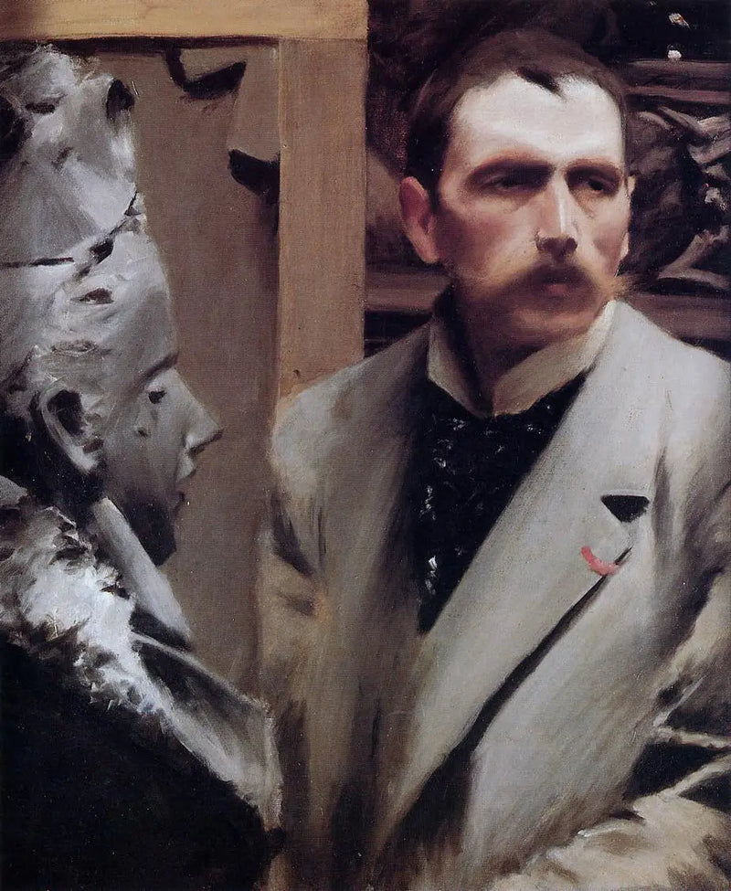 Autoportret 1889 autorstwa Anders Zorn - Anders Zorn