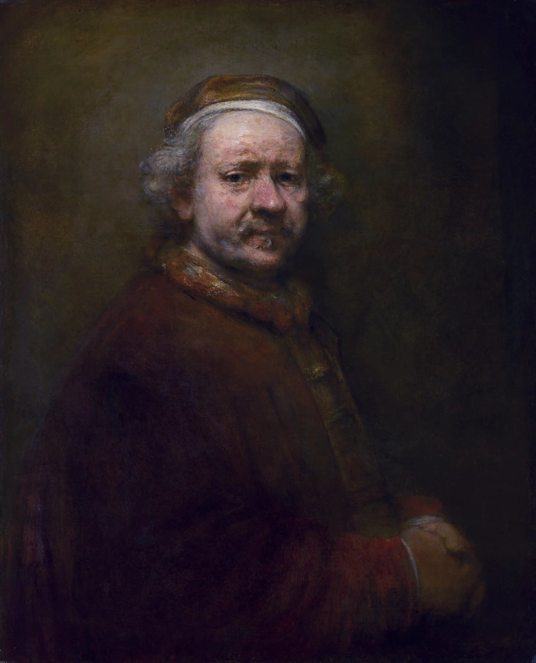 Autoportrait à l'âge de 63 ans - Rembrandt image 1 copie de tableau peinte à la main