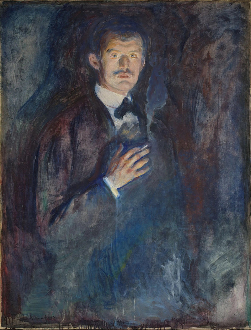 Autoportret z papierosem - Edvard Munch