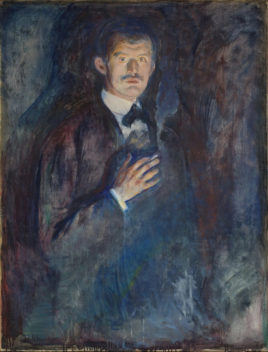 Autoportret z papierosem - Edvard Munch