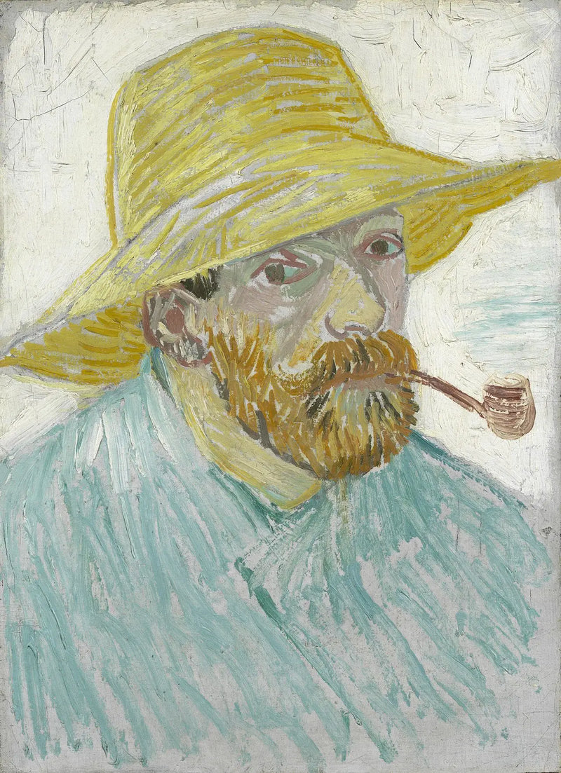 Autoportret z fajką i słomkowym kapeluszem - Vincent van Gogh