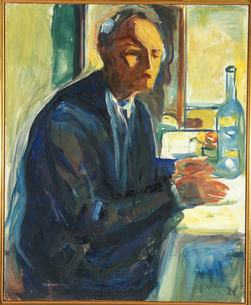 Autoportret przy stole weselnym - Edvard Munch