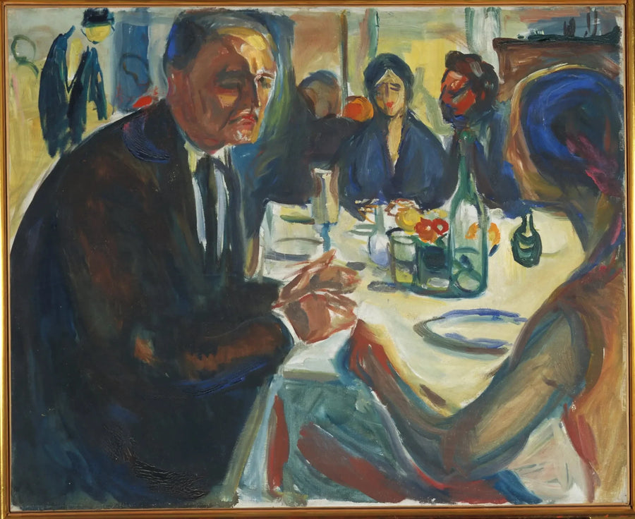 Autoportret przy stole weselnym - Edvard Munch