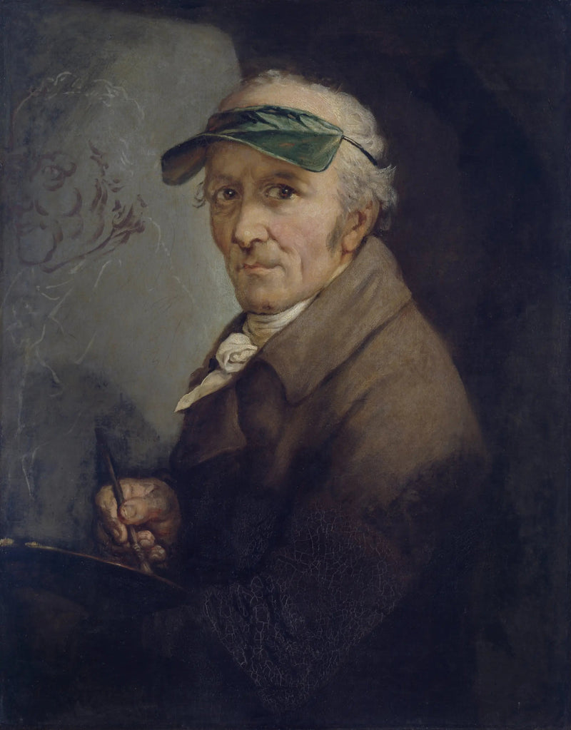Autoportret z zielonym wizjerem - Anton Graff