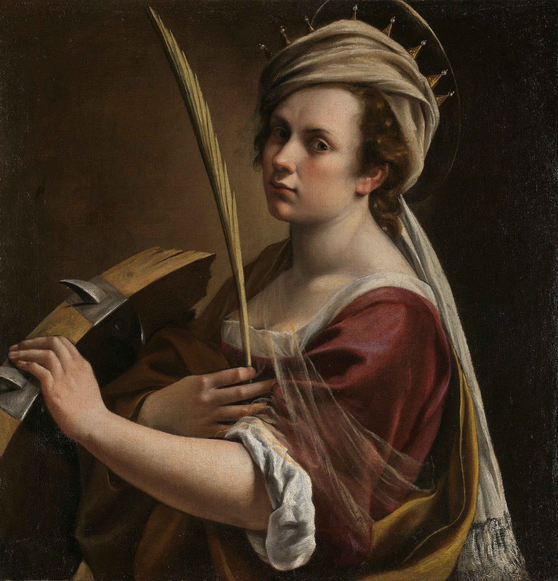 Autoportret u Świętej Katarzyny Aleksandryjskiej - Artemisia Gentileschi